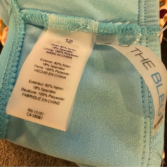 Into the Bleu by Amerex Paisley Swim Bottom Teal 12 - Picture 2 of 2